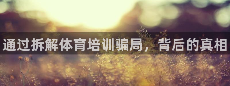 富联娱乐话 5O6917 富联：通过拆解体育培训骗局