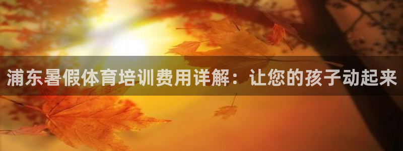 富联公寓：浦东暑假体育培训费用详解：让您的孩子动起来