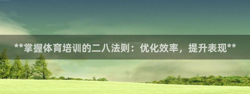 富联平台注册登录不上：**掌握体育培训的二八法则：优